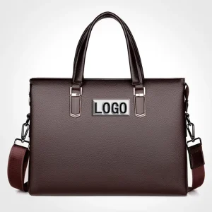 New Men’s PU Leather Briefcase Soft Laptop Bag with Combination Locks Stylish Briefcase Parts