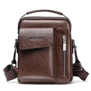 New Men’s PU Portable Fashion Crossbody Bag Casual Day Use Business Diagonal Bag