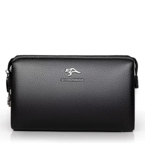 New Men’s PU Zipper Closure Handbag Waterproof Clutch Korean Business Multi card Wallet Mobile Phone Bag