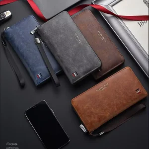 New Men’s Purse Multi card Casual Retro Style Long Wallet Durable Large Capacity Man Clutch Bag