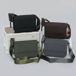 New Men’s Retro Casual Shoulder Crossbody Messenger Bag Trendy Unique Small Square PU Waterproof Lightweight Available