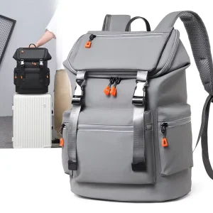 New Men’s Summer Large Capacity Breathable Travel Backpack Business Computer Handbag Fashion Trend Outdoor Casual Solid Color