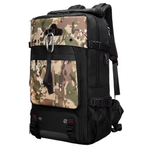 New Men’s Travel Bag Backpack Large Capacity Luggage Multi-functional Waterproof Outdoor Hiking Bag Backpack