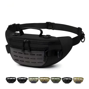 New Men’s Waist Pack & Chest Bag High-Capacity Multi-functional Pouch for Running Lure Fishing and Outdoor Phone Storage