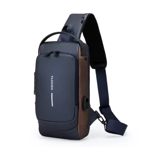 New Multifunctional Men Cross body Password Anti theft Package Outdoor Sports Shoulder Bag