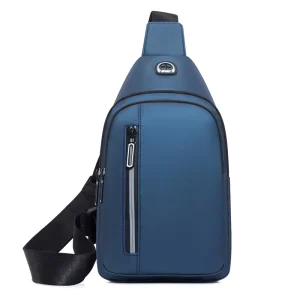 New Products Water Resistant Headphones Holes Oxford Custom With Logo Smell Proof Men’s Sling Bag