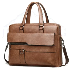 New Retro Men’s Bag Briefcase Same Paragraph Men’s Business Handbag Computer Bag Sac Homme Cuir Messenger Bag