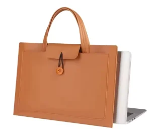 New Simple Ultra Slim Durable Portable PU Leather Laptop Briefcase Sling Handbag Custom Logo Men’s Office Computer Tablet Case
