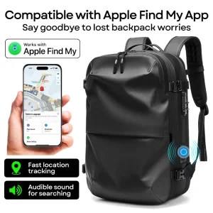 New Space Saver Compression Bag with TSA Lock 17″ Laptop Dry Wet Area Applicable to Apple IOS FIND MY Function Men’s Backpack