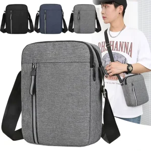 New Style Chest Bag Simple Business Nylon Luminous Zipper Men’s Shoulder Crossbody Bag