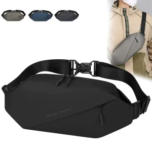 New Style Crossbody Bag Fashionable Small Casual Men’s Zipper Closure Waterproof Everyday Use Sling Bag