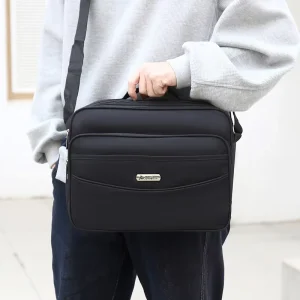 New Style Horizontal Men’s Messenger Bag for Travel and Business Cross body Bag Trendy and Versatile Handbag