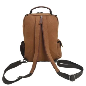 New Style Men’s Chest Bag Business Shoulder Crossbody Backpack Multifunctional Vintage Canvas Unisex Wear-Resistant Zipper