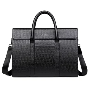 New Style Men’s High Quality Business Briefcase PU Leather Computer Soft Bag Single Shoulder Messenger