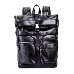 New Style Men’s PU Leather Backpack Bag with Custom Logo