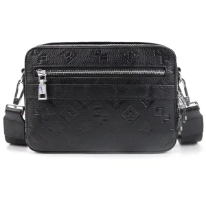 New Style Men’s Vintage Travel Dress Fashion Briefcase Crossbody Shoulder Bag Zipper Closure Custom PU Leather Large Capacity