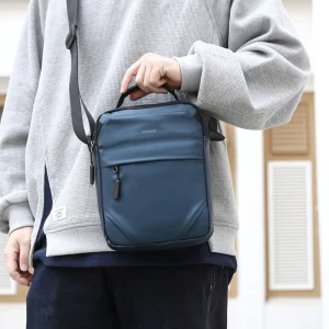 New Style Multi functional Men’s Single Shoulder Bag Simple Pure Color Messenger Bag Business Fashion Travel Handbag