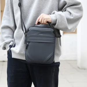 New Style Multi functional Men’s Single Shoulder Bag Simple Pure Color Messenger Bag Business Fashion Travel Handbag