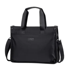 New Style Oxford Cloth Large Capacity Men’s Business Casual Multifunctional Crossbody Laptop Handbag Letter Pattern Polyester
