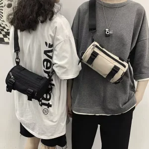 New Style Portable Large Capacity Waterproof Anti Theft Nylon Travel Sport Shoulder Men Crossbody Bag with Custom Logo