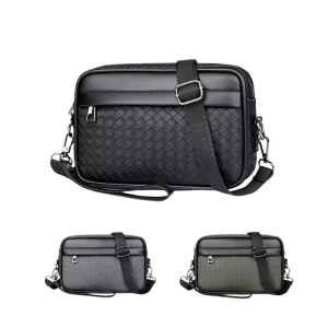 New Trend PU Leather Anti Theft Waterproof Shoulder Bag Men’s Business Messenger Crossbody Bag with Custom Logo