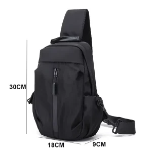 New Trendy Casual Chest Bag USB Travel Business Crossbody Bag Lightweight High-Value Men’s Chest Bag