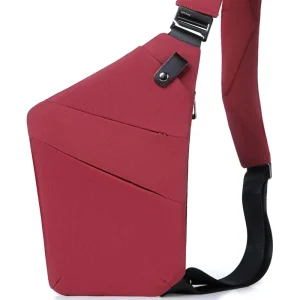 New Unisex Men’s Leisure Sports Checkered Chest Bag Outdoor Shoulder Bag with Anti Theft Feature