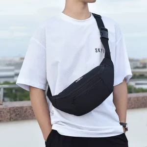 New Waist Bag Leisure Travel Oxford Cloth Waist Bag Men’s Chest Bag