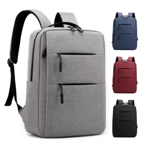 Nylon 15.6-inch Laptop Backpack Capacity USB Interface Multiple Compartments Business Commute Travel Bag