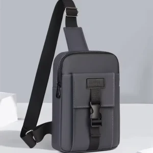 Nylon Custom Chest Bag Waterproof Zipper Closure Cell Phone Travel Sport Men’s Crossbody Bag