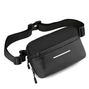 Nylon Men’s Chest Bag with Reflective Strip Waterproof Shoulder Crossbody Bags Sling Backpack Fashion Small Messenger Bags