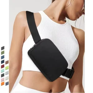 Nylon Polyester Waterproof Zipper Closure Waist Bag Chest Bag Outdoor Sports Crossbody Bag Men’s and Women’s Running Fanny Pack