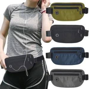 Nylon RFID Travel Document Fanny Pack Unisex Outdoor Sport Slim Passport Holder Men Women Travel Wallet