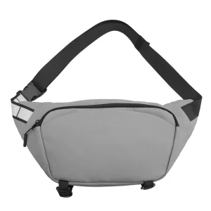 Nylon Reflective Men’s Chest Bag Waterproof Crossbody Bags for Men Travel Side Bags with Water Bottle Holder