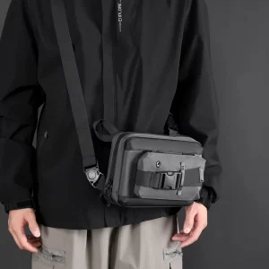 Nylon Waterproof Anti Theft Men Crossbody Sling Bag with USB