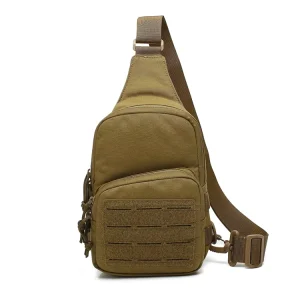 Nylon Waterproof Custom Crossbody Tactical Men’s Sling Bag Zipper Hasp Closure Soft Handle Shoulder Strap 21L Softback