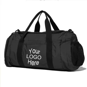 Nylon Waterproof Gym Duffel Bag Custom Logo Gym Sports Shoulder Tote Ladies Men’s Weekender Duffle Bag with Shoe Compartment