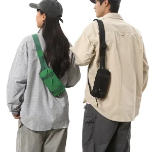 Nylon Waterproof Men’s Mini Running Waist Bag Casual Sports Shoulder Crossbody Bag Mobile Phone Pouch Small Chest Pack for Women