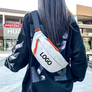 Nylon Waterproof Outdoor Sports Running Waist Bags for Women Sling Fanny Packs Custom Crossbody Chest Bag