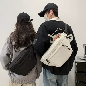 OEM Casual Korean Style Crossbody Bag Large Backpack Simple Large Capacity Shoulder Bag Lightweight Sports Chest Bag for Couples