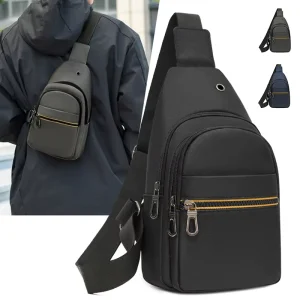 OEM Crossbody Bag Waterproof Nylon Wear-resistant Men’s Chest Bag Multi-compartment Portable Shoulder Bag