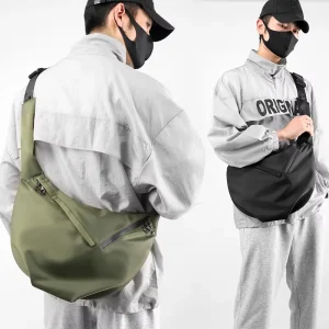 OEM Custom Casual Sports Crossbody Dumpling Bag Shoulder Bag Lightweight Large Capacity Japanese Style Mens Messenger Bag