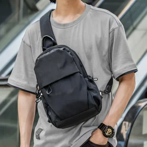 OEM Custom Factory Direct Men’s Chest Bag Simple Shoulder Crossbody Bag Trendy Waterproof 10 Inch Autumn Messenger Bag