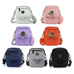 OEM Custom Logo Crossbody Dog Walking Bag with Poop Bag Dispenser Dog Leash Pet Training Treat Pouch Travel Shoulder Handbag