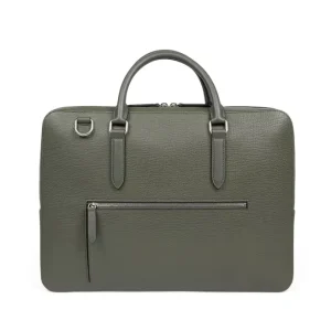 OEM Custom Logo Smooth Leather Men’s Business Laptop Handbag Zipper Fashion Simple Style Multi-Functional Travel Crossbody Bag