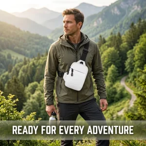 OEM Custom Redheart Men’s Nylon Fashion Large Capacity Travel Messenger Chest Bag Waterproof Durable Outdoor Sports Embroidery