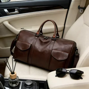 OEM Manufacturer PU Leather Gym Bags Custom Large Capacity Fitness Travel Sports Men’s Travel Bags Logo ODM