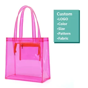 OEM ODM Clear Tote Bags Bolsa Feminina PVC Promotional Handbag Bolsos De Mujer Ladies Pouch Waterproof Transparent Beach Bags