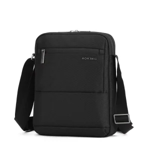 OEM ODM Custom Logo Men’s Messenger Cross Body Shoulder Bag Letter Pattern Lightweight Waterproof Durable Travel Polyester