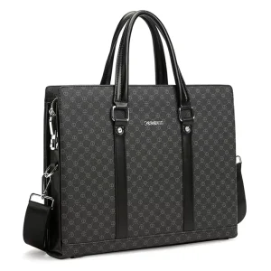 OEM ODM Luxury PU Leather Men’s Bag Lawyer Document Bag Men’s Portable Handbag Laptop Briefcase Password Lock Business Bag